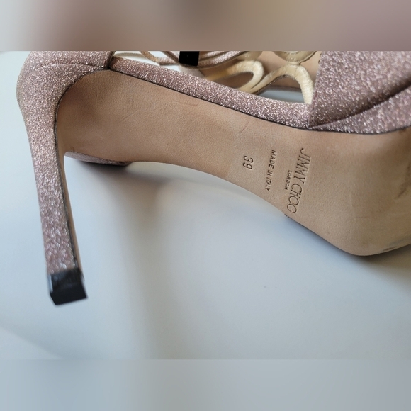 Jimmy Choo Women's Lance 100 Strappy High-Heel Platform Sandals Size 39 Pink - Picture 5 of 13